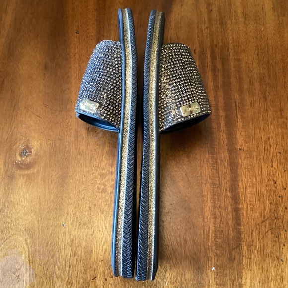 Juicy Couture Embellished Studded Bejeweled Slide Sandals, Size 9 NEW - Picture 4 of 7